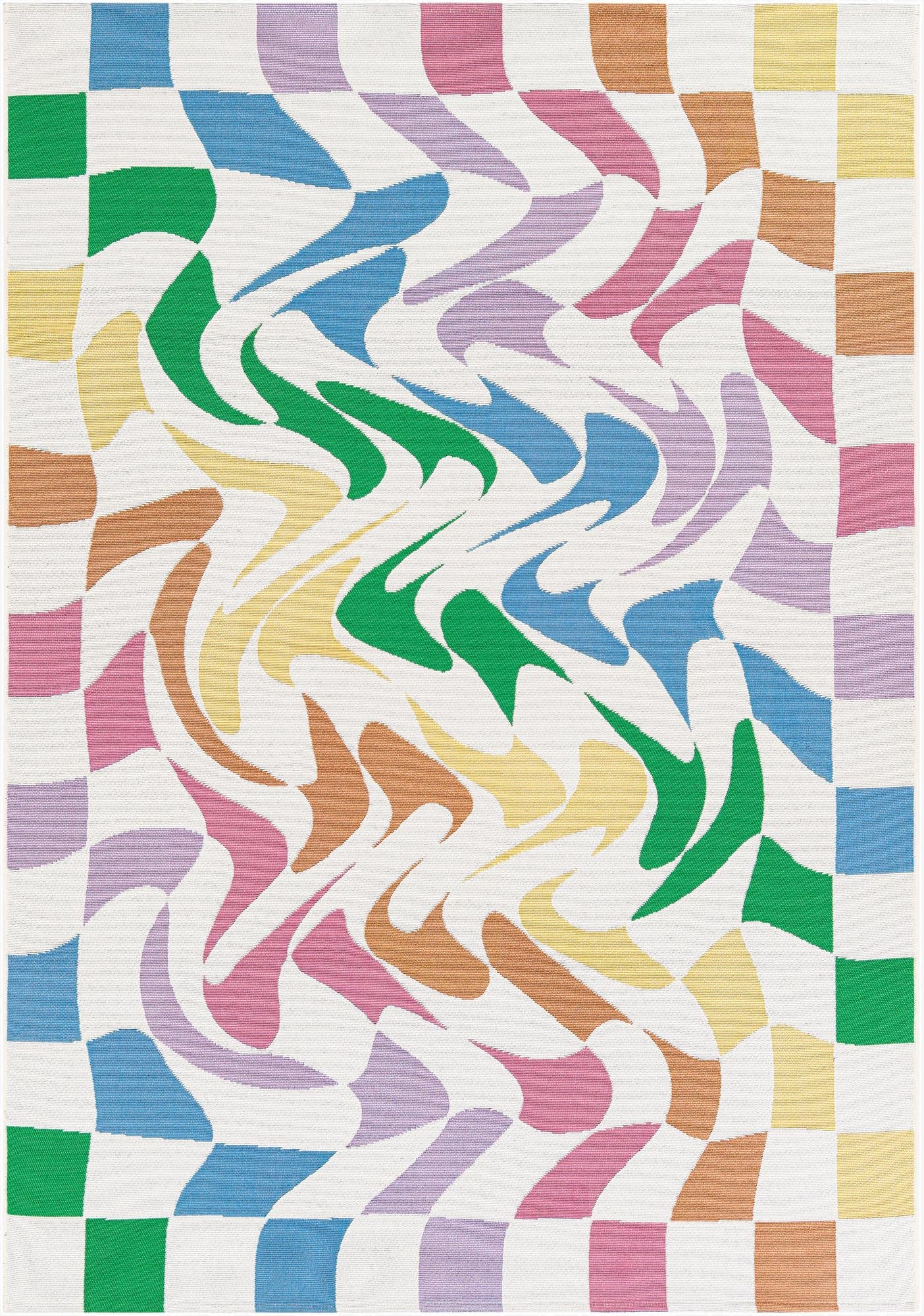 5' 4 x 7' 7 Easy-Clean Modern Indoor / Outdoor Rug