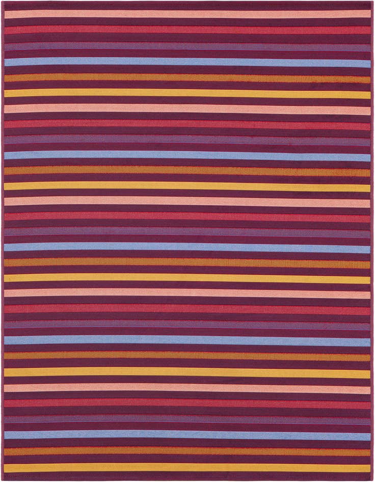 Detail image of 4' x 6' Easy-Clean Ribbon Indoor / Outdoor Rug