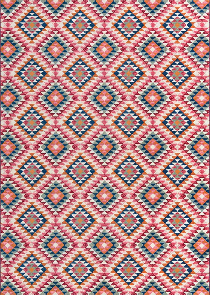 10' x 12' Easy-Clean Southwestern Indoor / Outdoor Rug