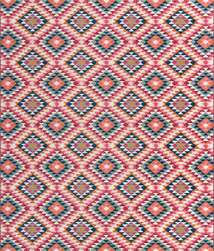 10' x 12' Easy-Clean Southwestern Indoor / Outdoor Rug