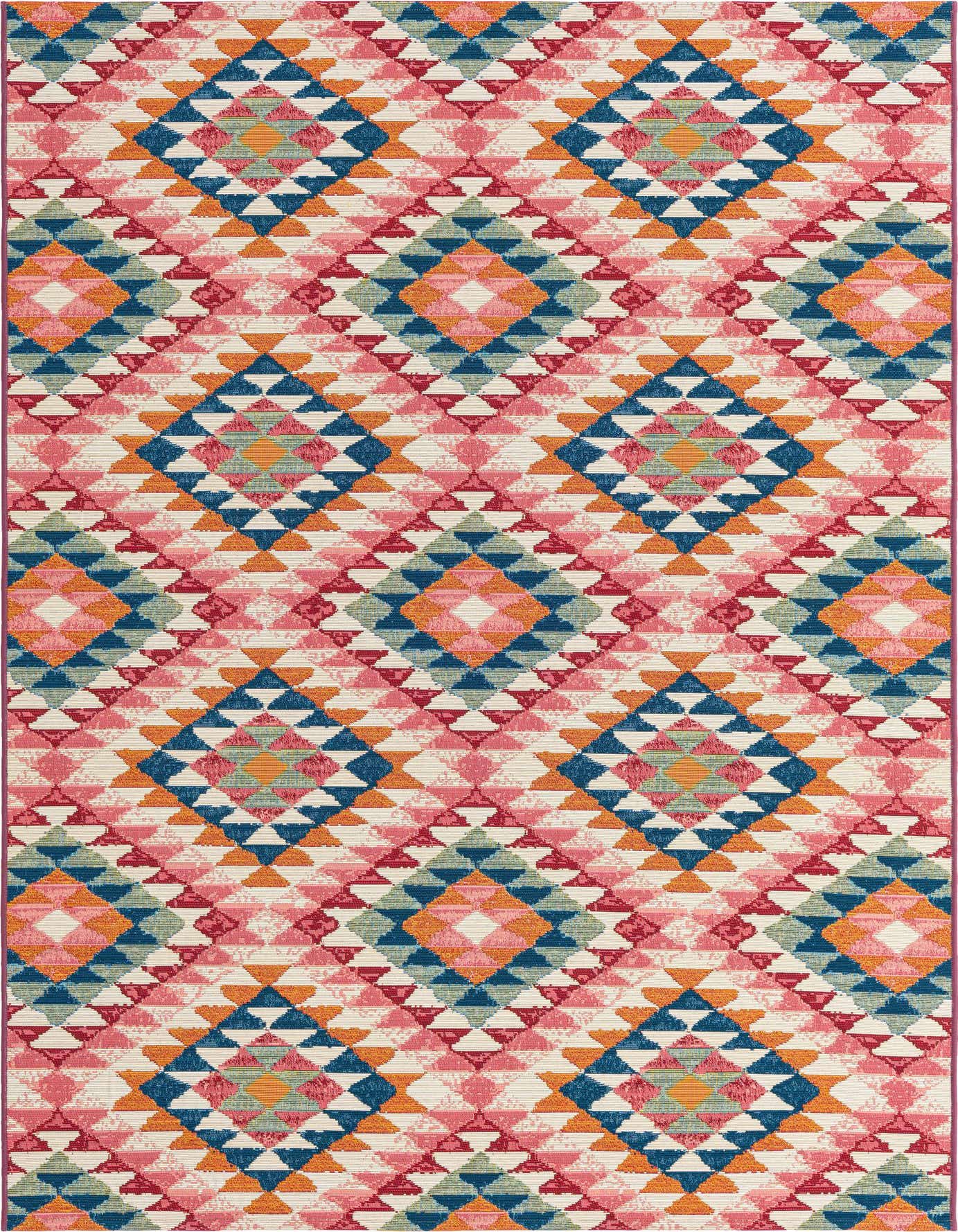 5' 3 x 8' Easy-Clean Southwestern Indoor / Outdoor Rug