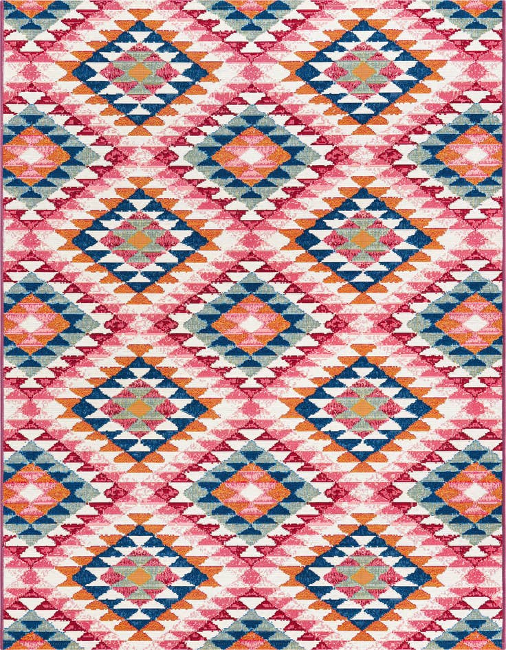 Detail image of 4' x 6' Easy-Clean Southwestern Indoor / Outdoor Rug