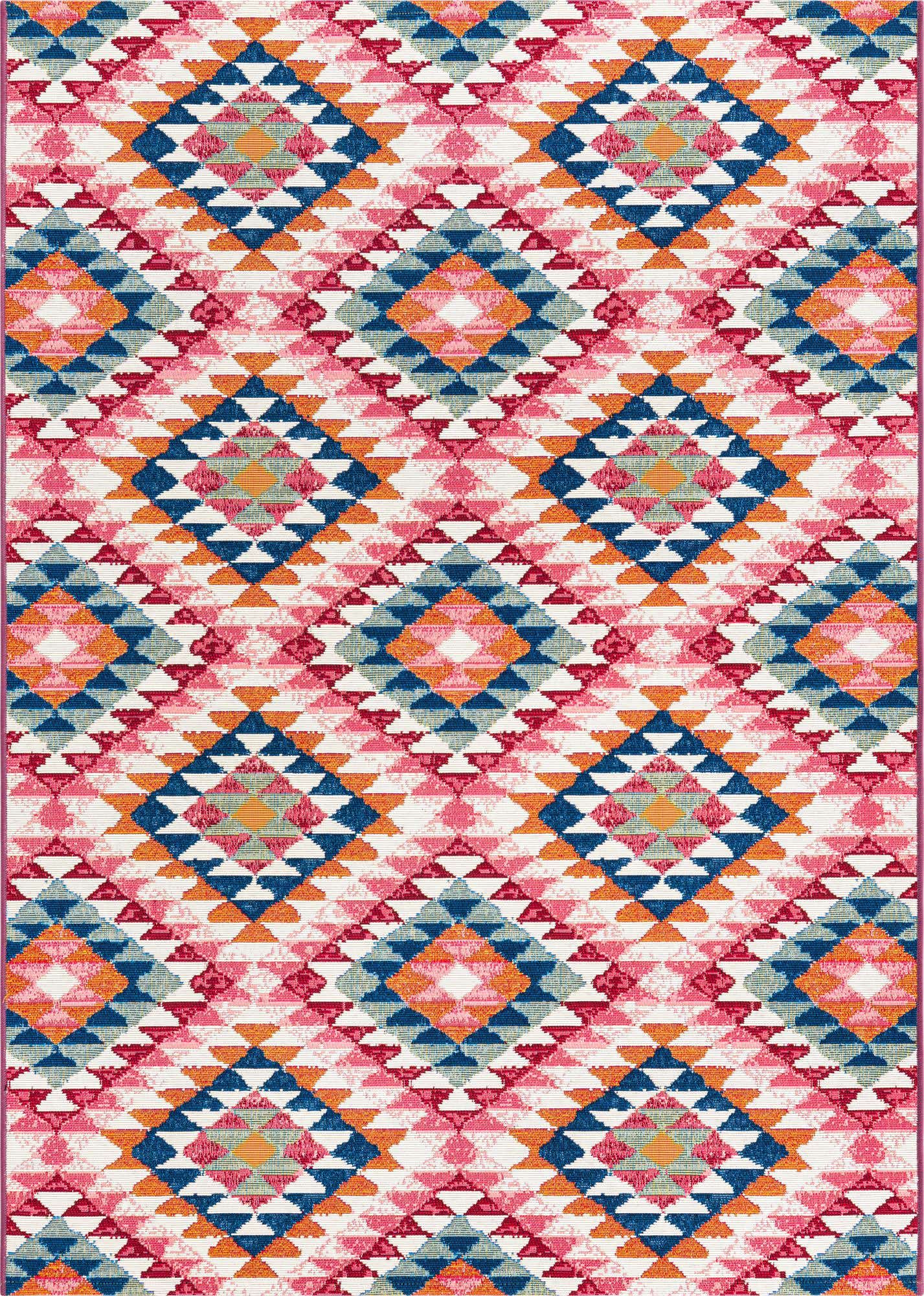 4' x 6' Easy-Clean Southwestern Indoor / Outdoor Rug