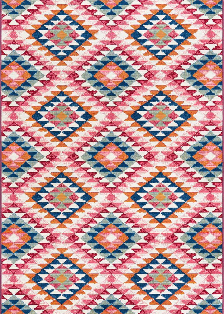 4' x 6' Easy-Clean Southwestern Indoor / Outdoor Rug