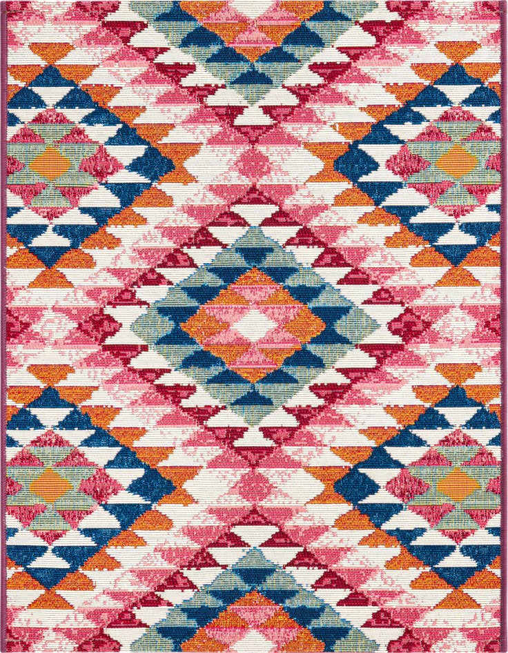 Detail image of 2' x 3' Easy-Clean Southwestern Indoor / Outdoor Rug