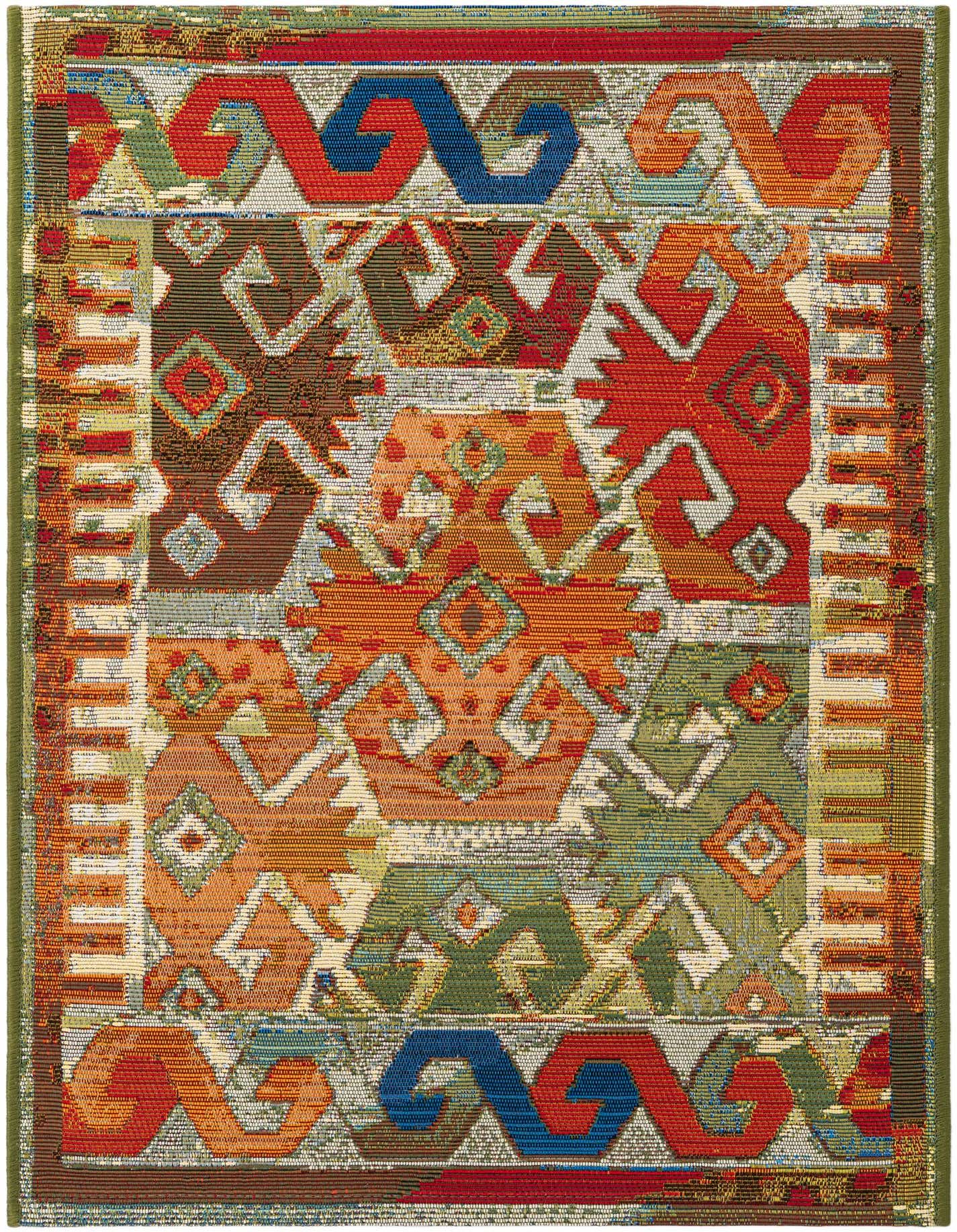 2' x 3' Easy-Clean Southwestern Indoor / Outdoor Rug