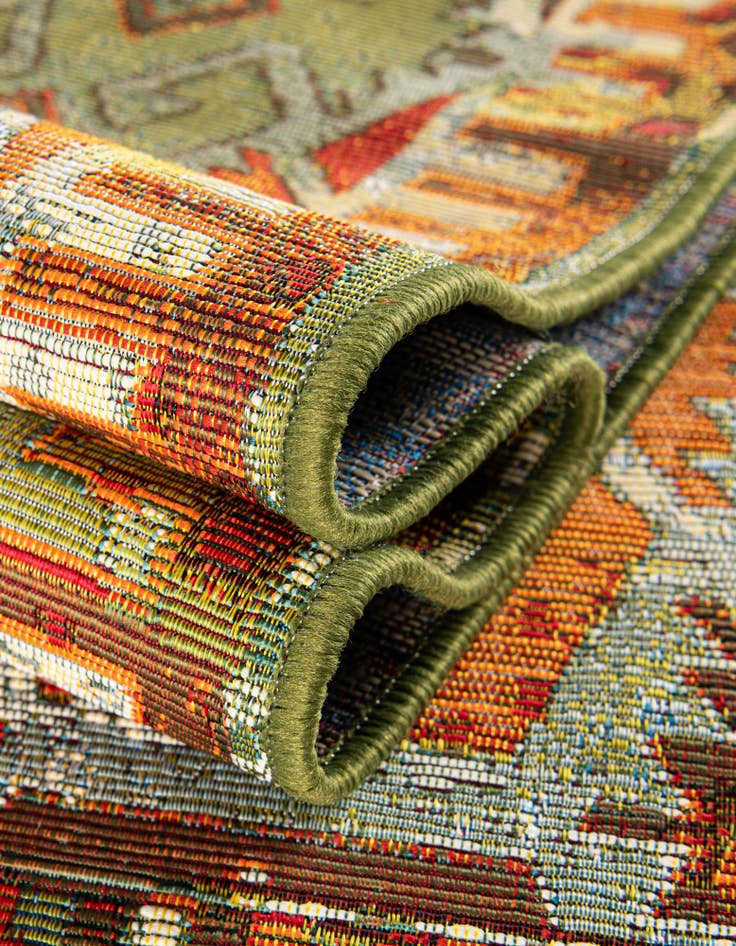 Detail image of 5' 3 x 8'  Washable Southwestern Indoor / Outdoor Rug