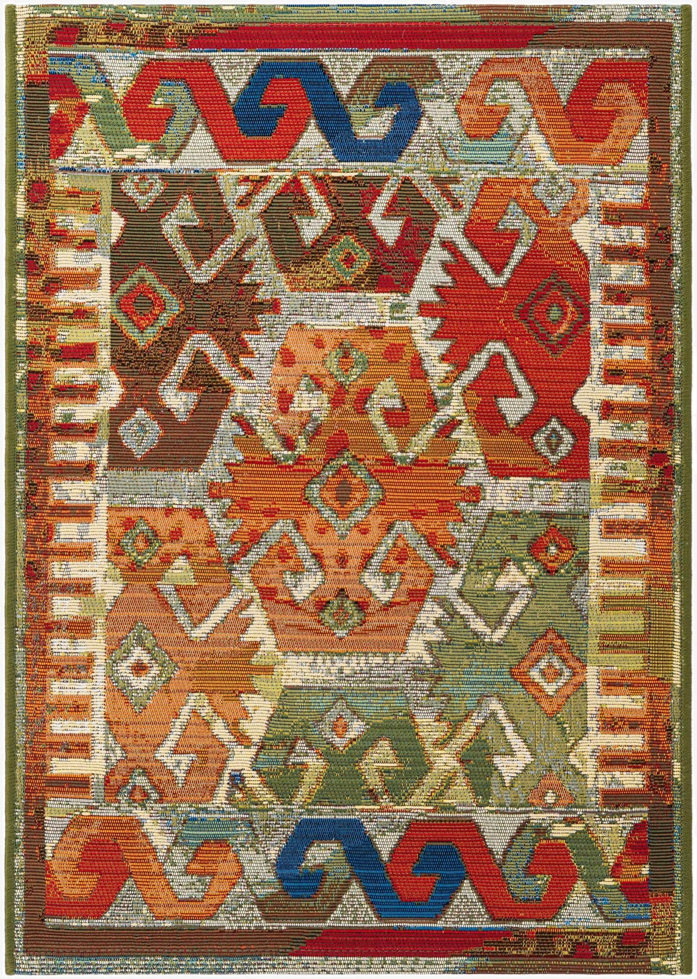 Primary image 2' x 3'  Washable Southwestern Indoor / Outdoor Rug