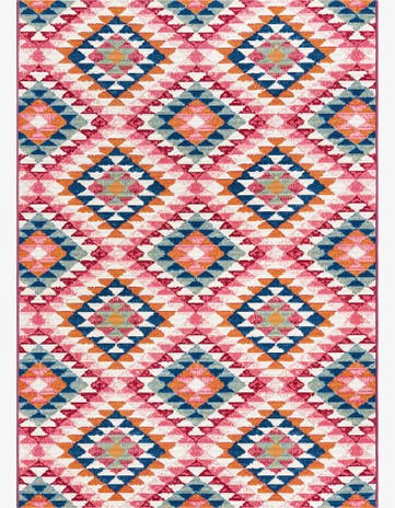 4' x 6' Easy-Clean Southwestern Indoor / Outdoor Rug