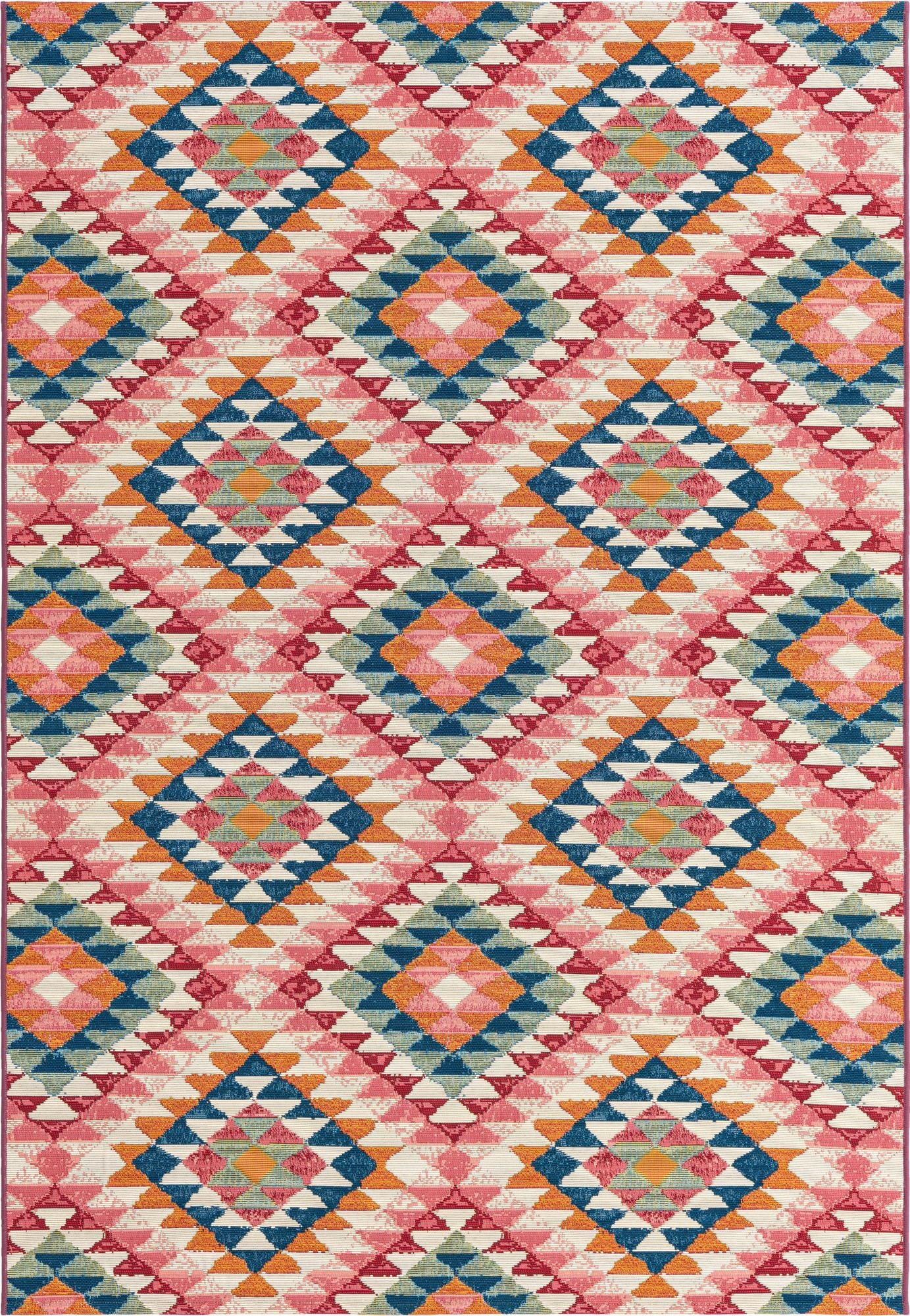 5' 3 x 8'  Washable Southwestern Indoor / Outdoor Rug