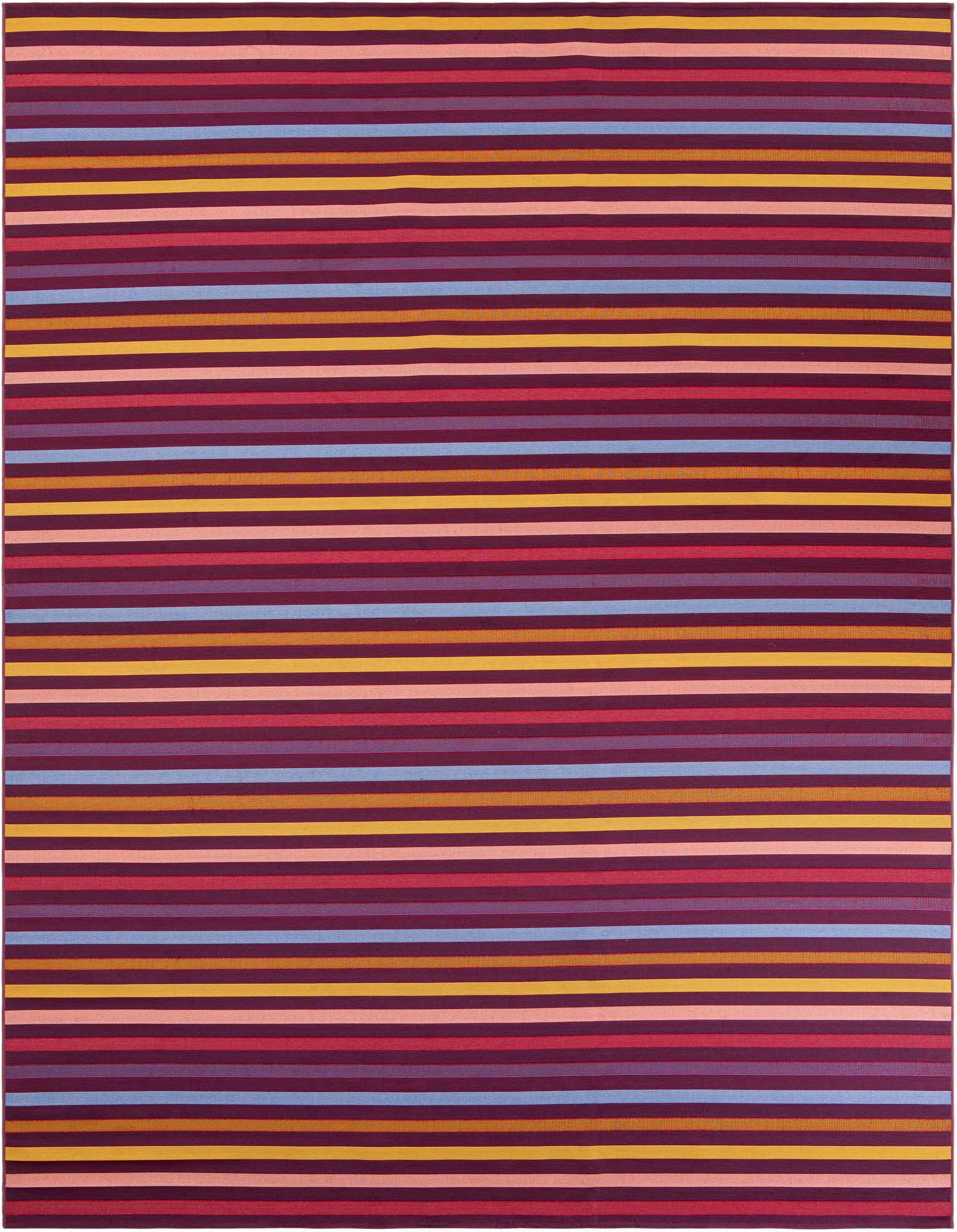 10' x 13' Easy-Clean Striped Indoor / Outdoor Rug