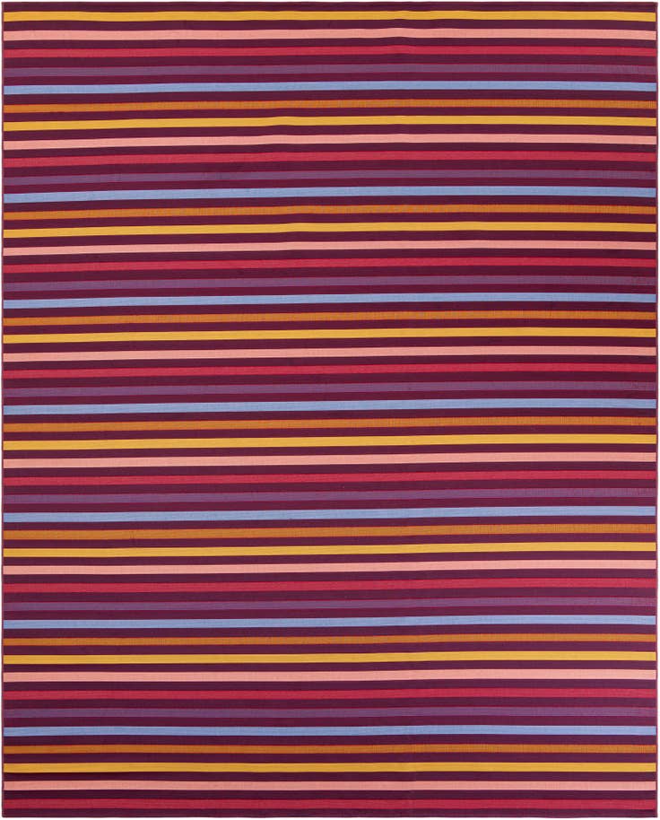 Detail image of 10' x 13' Easy-Clean Striped Indoor / Outdoor Rug