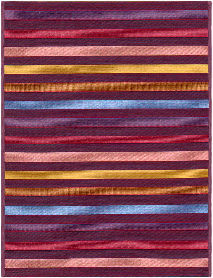 2' x 3' Easy-Clean Striped Indoor / Outdoor Rug