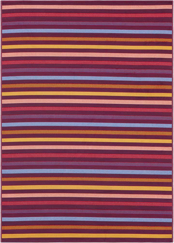 4' x 6' Easy-Clean Striped Indoor / Outdoor Rug