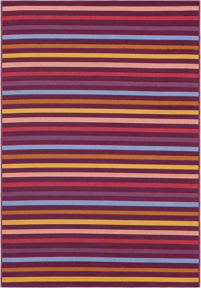 4' x 6' Easy-Clean Striped Indoor / Outdoor Rug