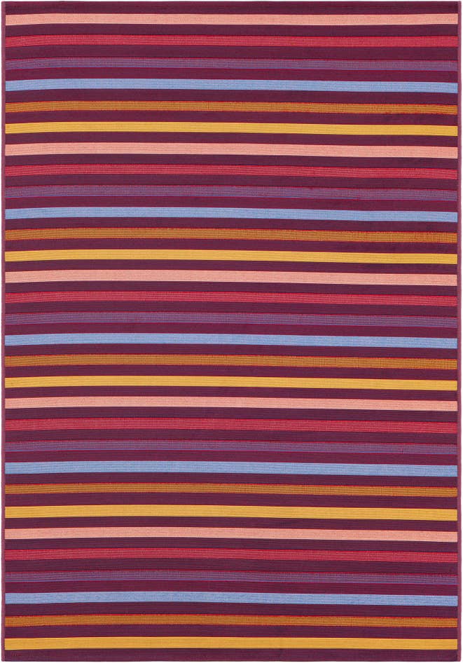 Detail image of 4' x 6' Easy-Clean Striped Indoor / Outdoor Rug