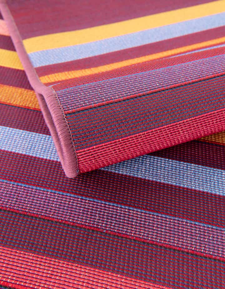 10' x 13' Easy-Clean Striped Indoor / Outdoor Rug