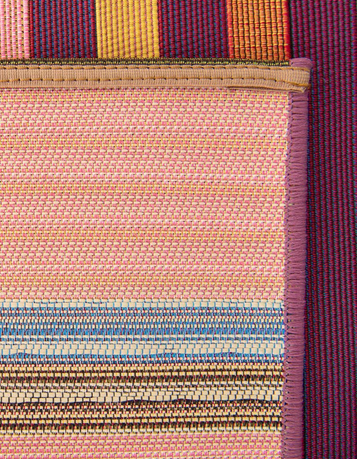 Detail image of 4' x 6' Easy-Clean Striped Indoor / Outdoor Rug