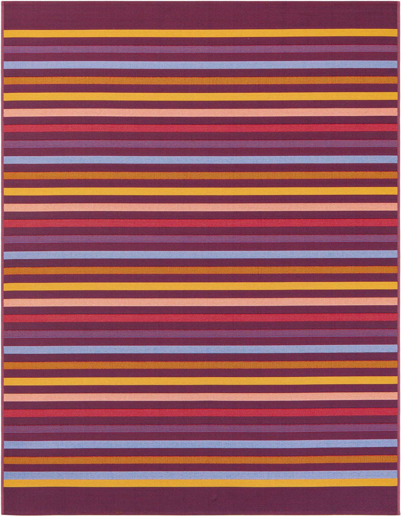 5' 3 x 8' Easy-Clean Striped Indoor / Outdoor Rug