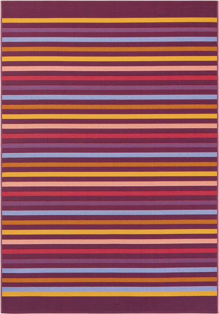 5' 3 x 8' Easy-Clean Striped Indoor / Outdoor Rug