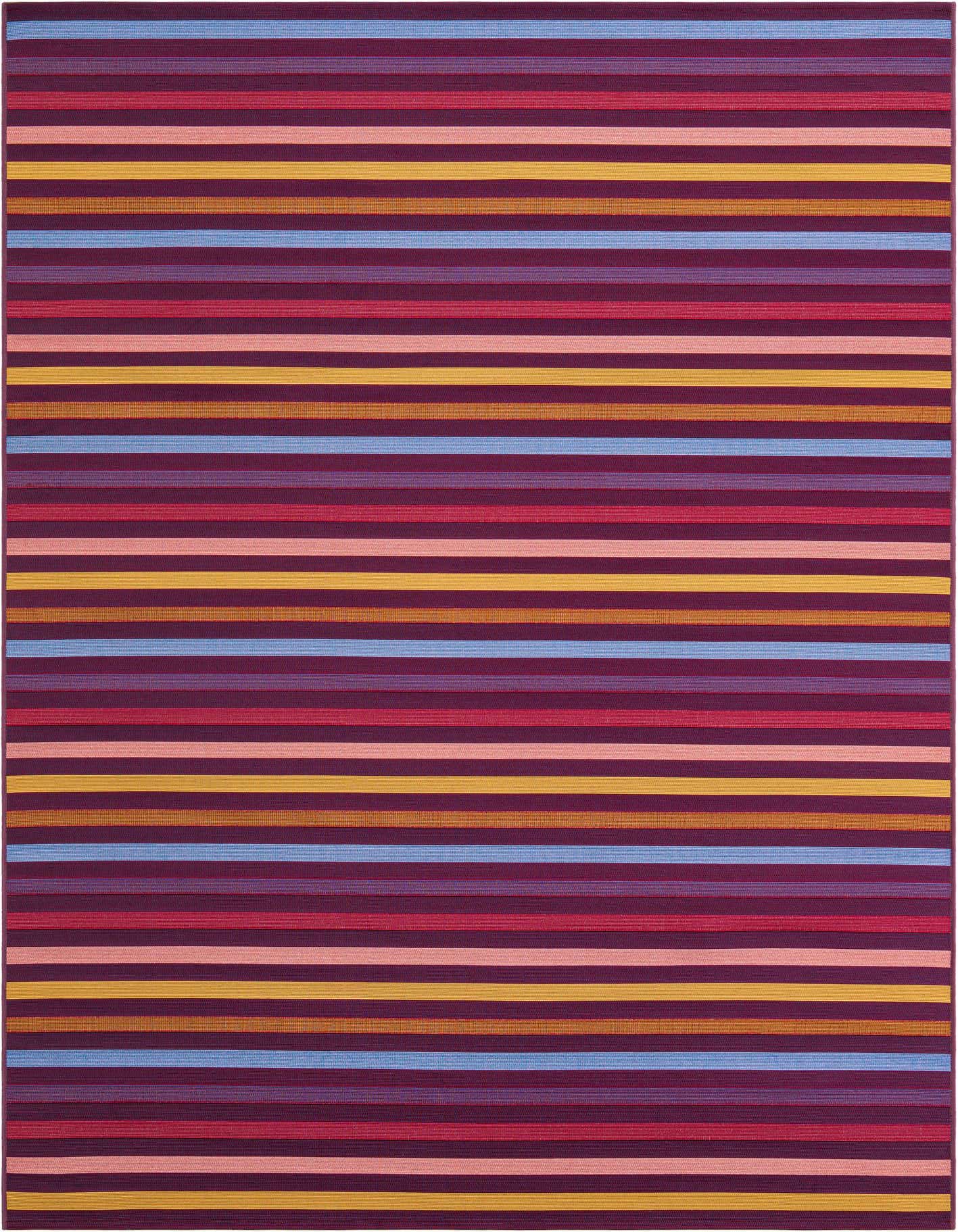6' x 9' Easy-Clean Striped Indoor / Outdoor Rug
