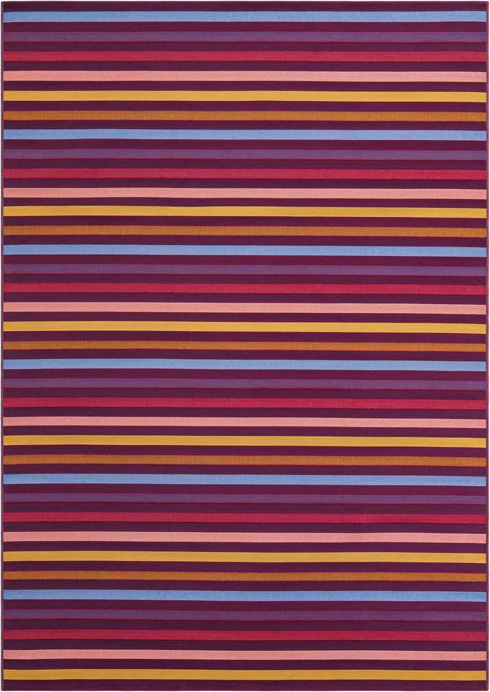 6' x 9' Easy-Clean Striped Indoor / Outdoor Rug