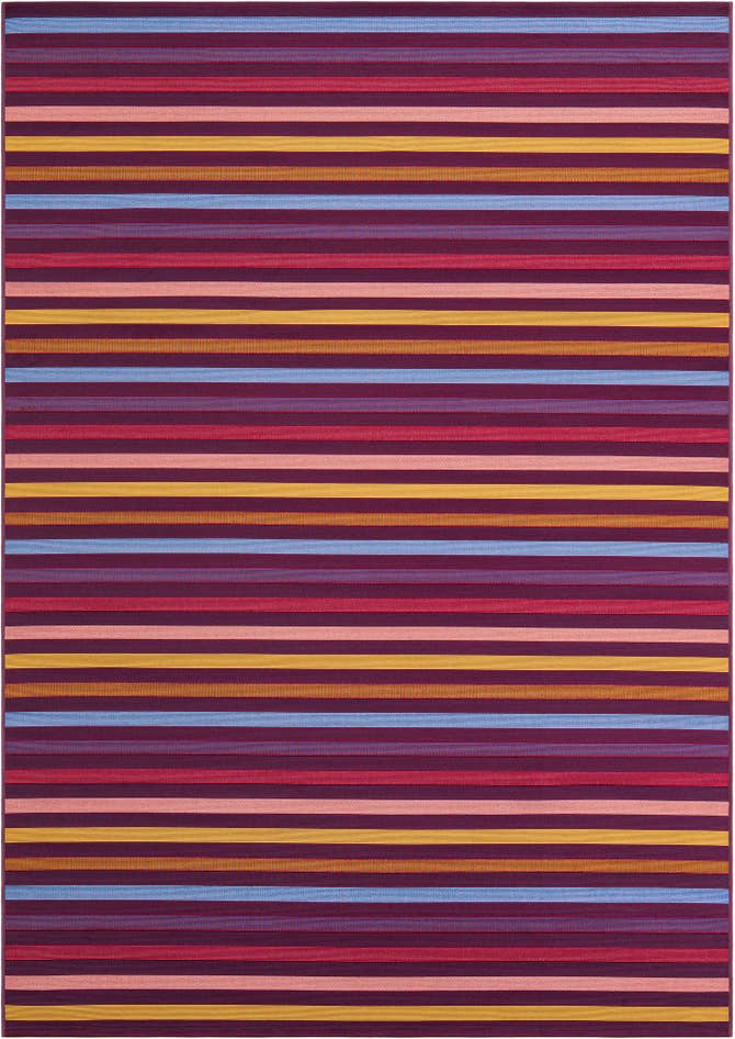 Detail image of 6' x 9' Easy-Clean Striped Indoor / Outdoor Rug