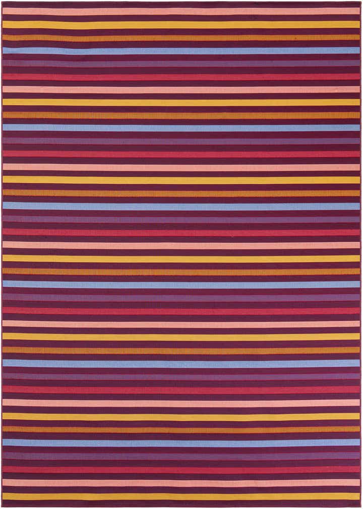 7' 10 x 10' Easy-Clean Striped Indoor / Outdoor Rug