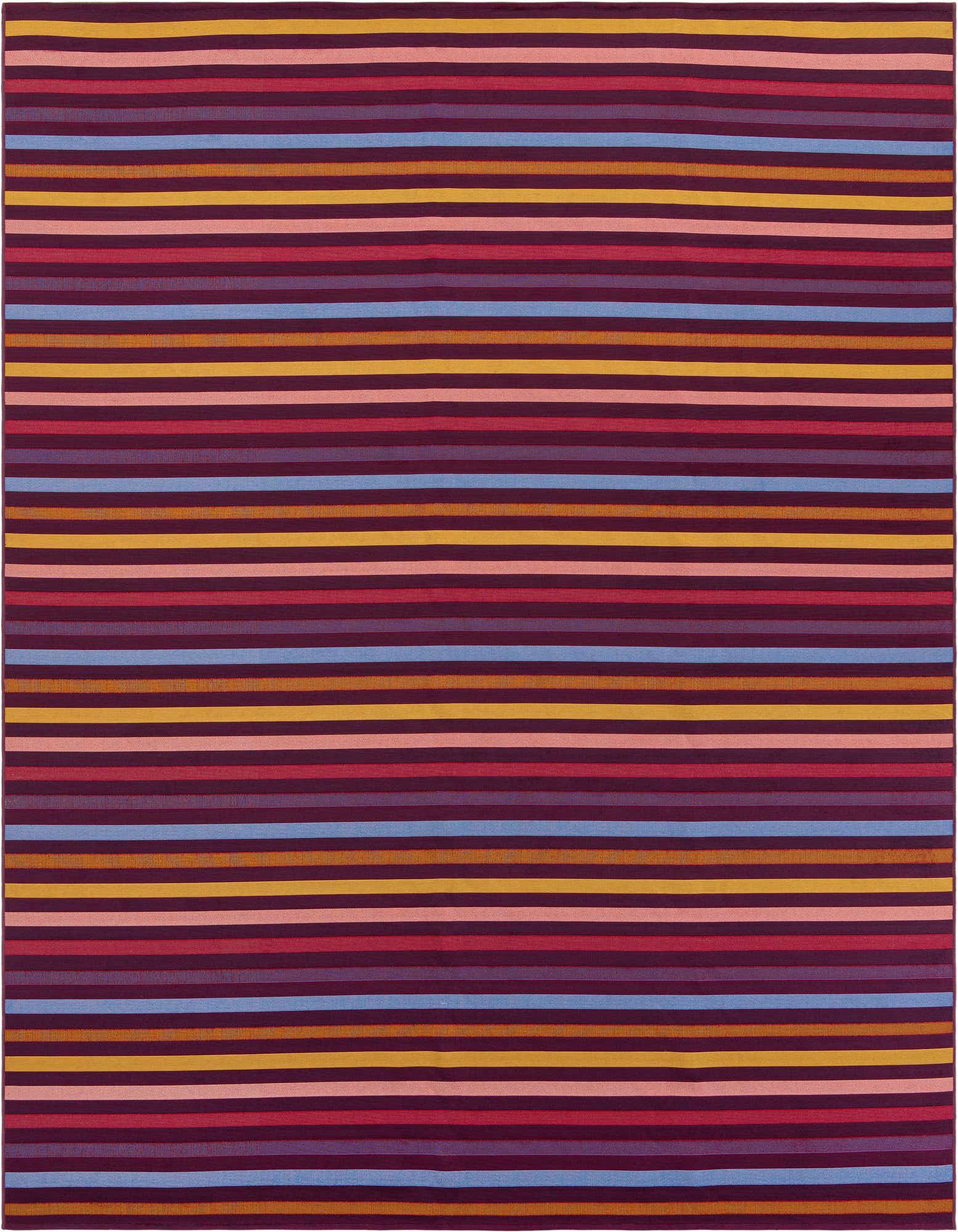 9' x 12' Easy-Clean Striped Indoor / Outdoor Rug