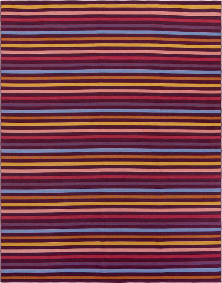 9' x 12' Easy-Clean Striped Indoor / Outdoor Rug