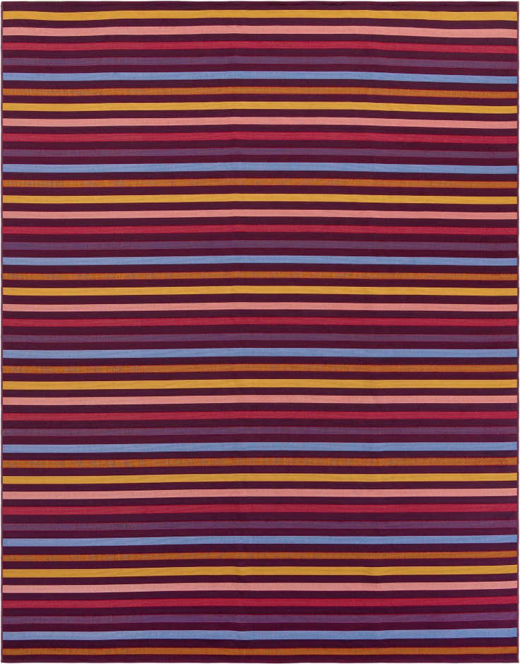 Detail image of 9' x 12' Easy-Clean Striped Indoor / Outdoor Rug