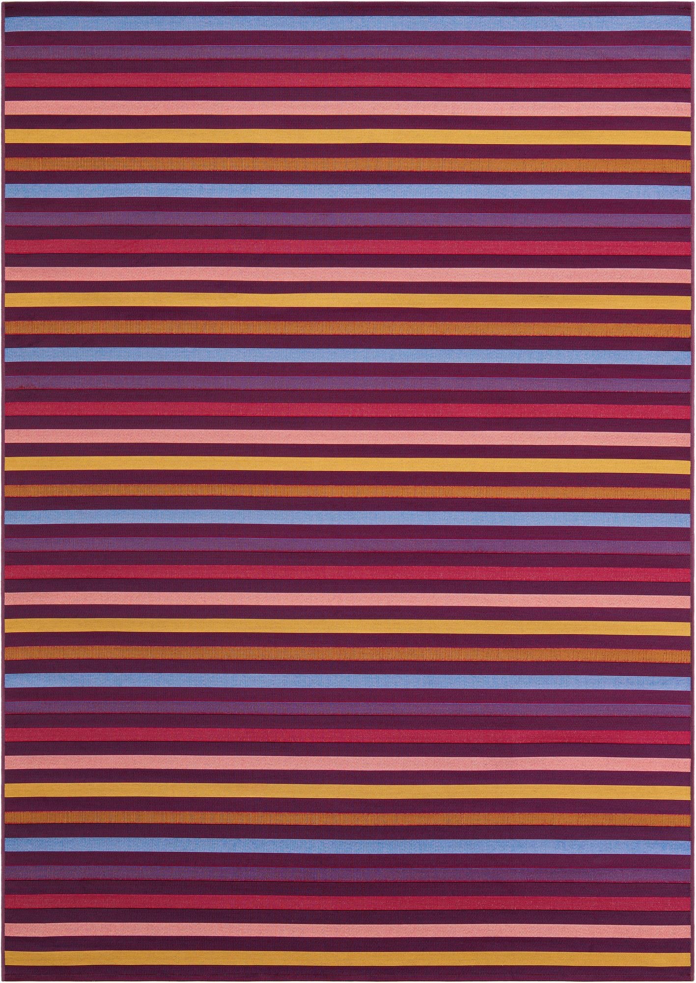 6' x 9'  Washable Striped Indoor / Outdoor Rug
