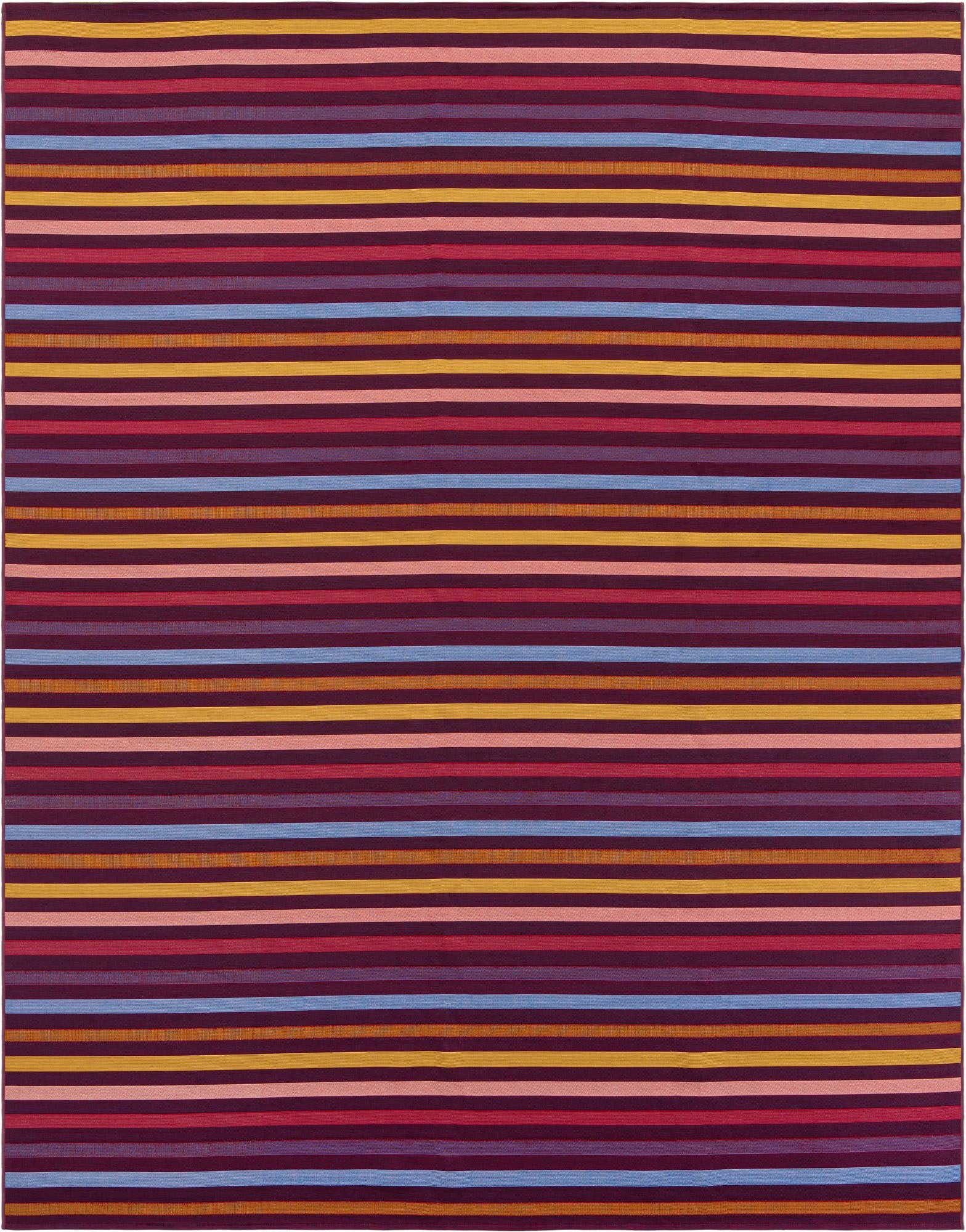 9' x 12'  Washable Striped Indoor / Outdoor Rug