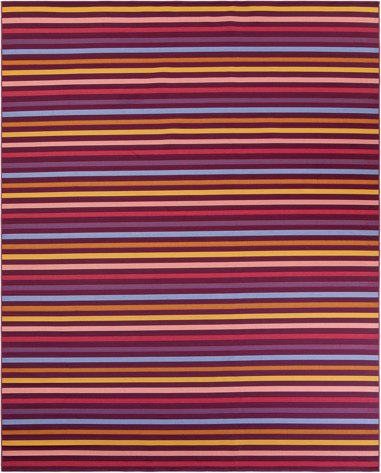 10' x 13'  Washable Striped Indoor / Outdoor Rug