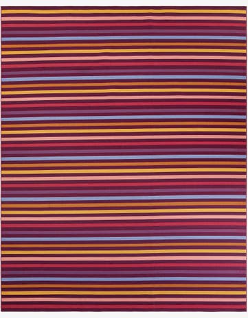 Easy-Clean Striped Indoor / Outdoor Rug