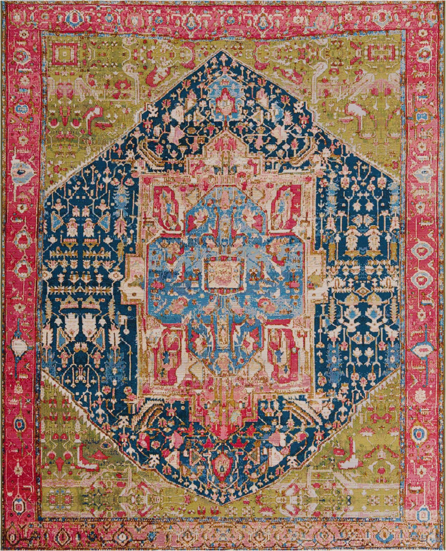 7' 10 x 10' Easy-Clean Traditional Indoor / Outdoor Rug