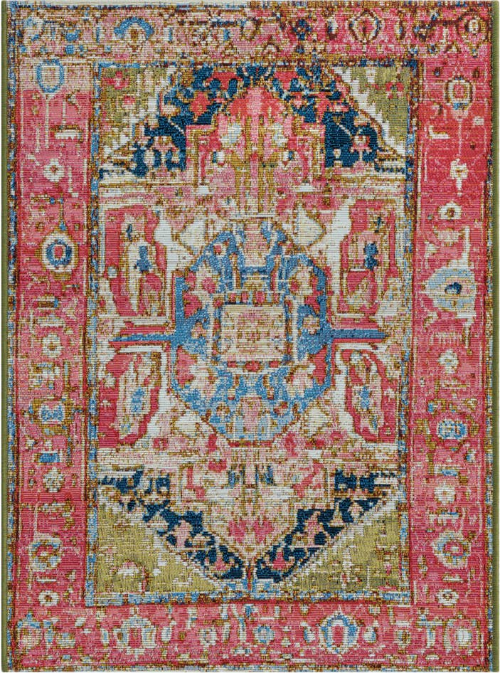 Detail image of 2' x 3' Easy-Clean Traditional Indoor / Outdoor Rug