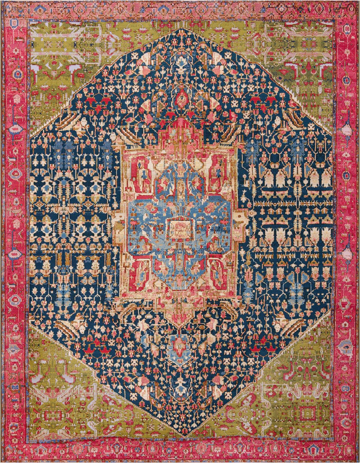 10' x 14' Easy-Clean Traditional Indoor / Outdoor Rug