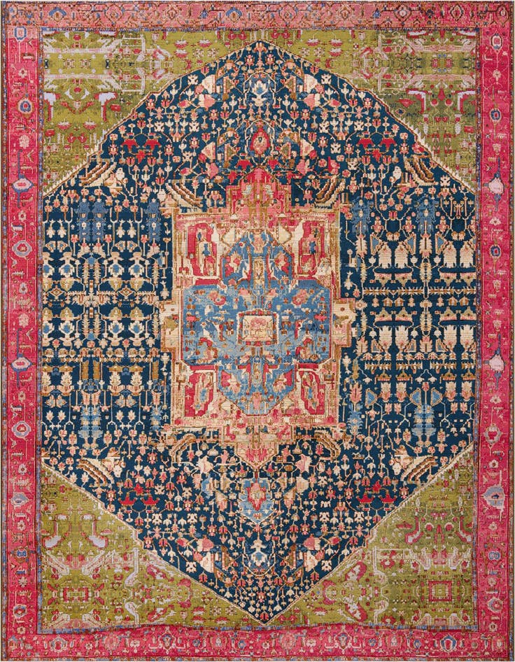 Detail image of 10' x 14' Easy-Clean Traditional Indoor / Outdoor Rug