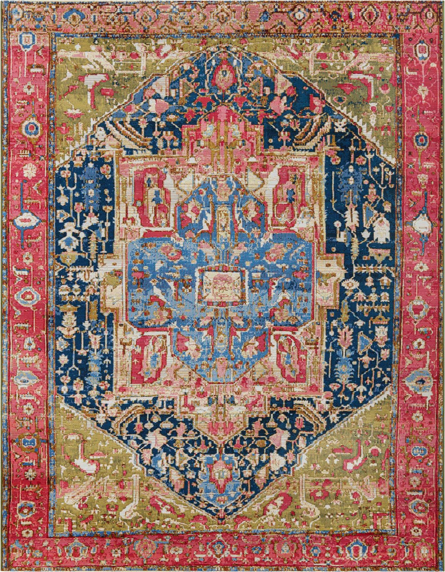 6' x 9' Easy-Clean Traditional Indoor / Outdoor Rug