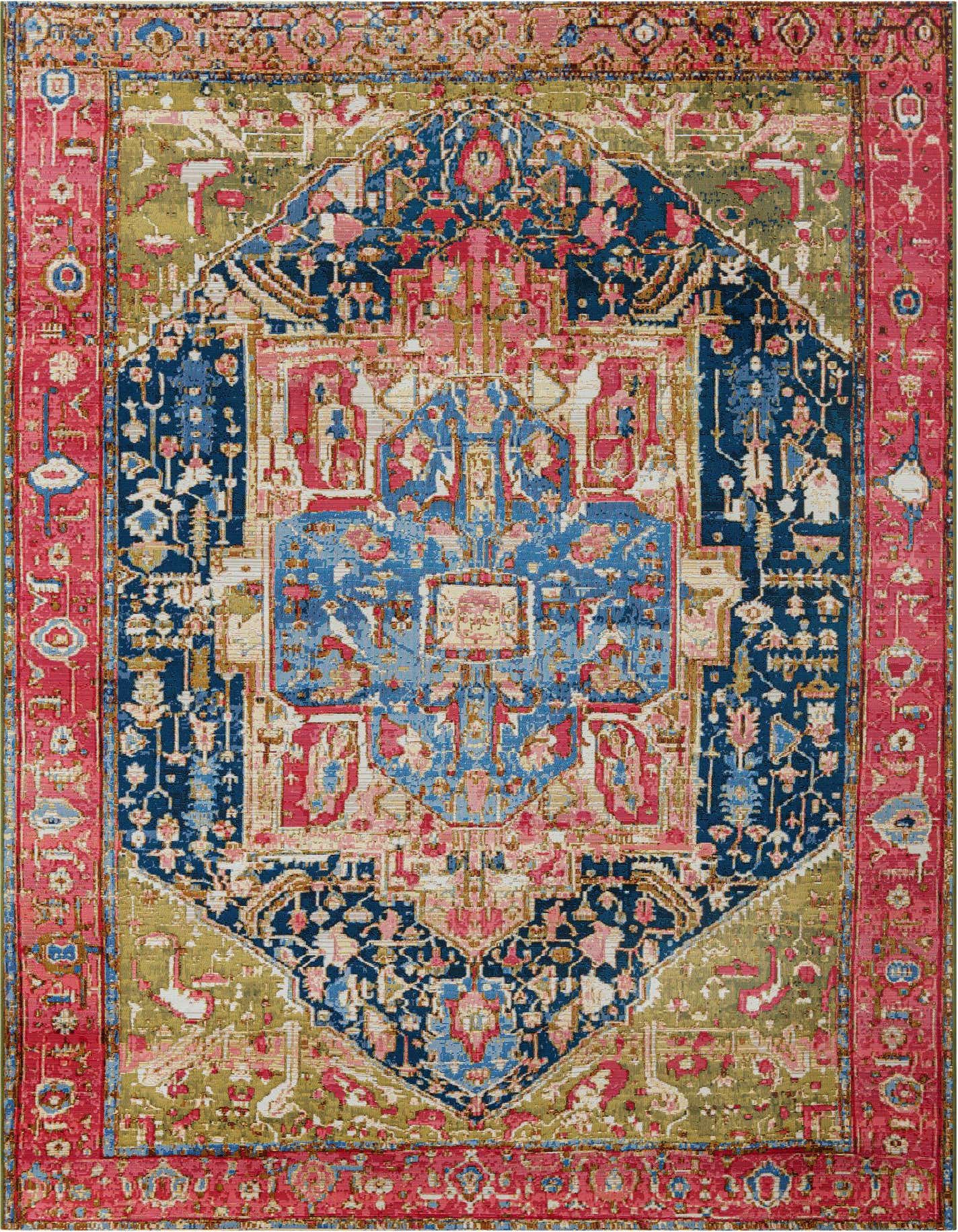 7' x 10' Easy-Clean Traditional Indoor / Outdoor Rug