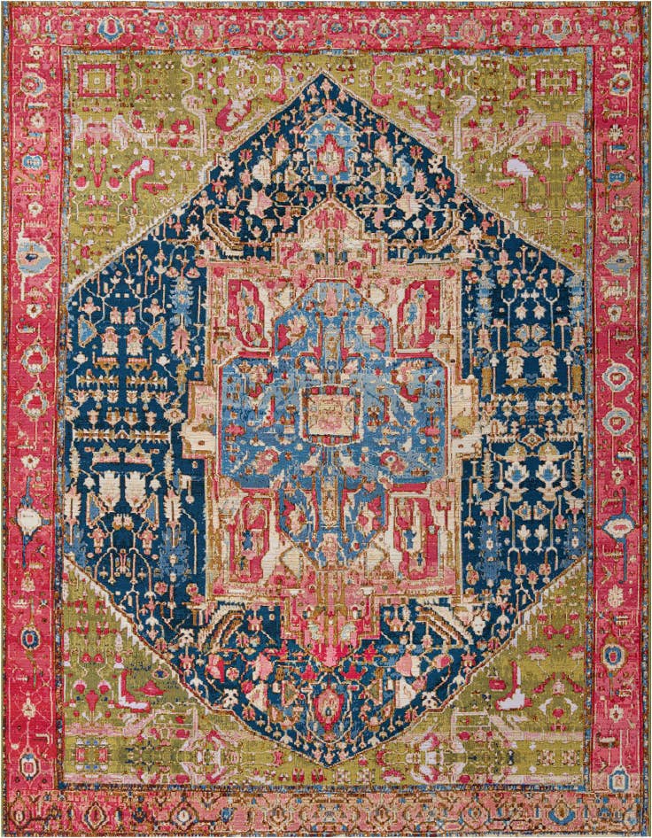 Detail image of 7' 10 x 11' Easy-Clean Traditional Indoor / Outdoor Rug