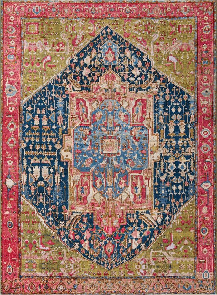 Detail image of 7' 10 x 11' Easy-Clean Traditional Indoor / Outdoor Rug