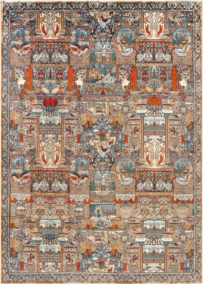 Detail image of 10' x 14' Easy-Clean Traditional Indoor / Outdoor Rug
