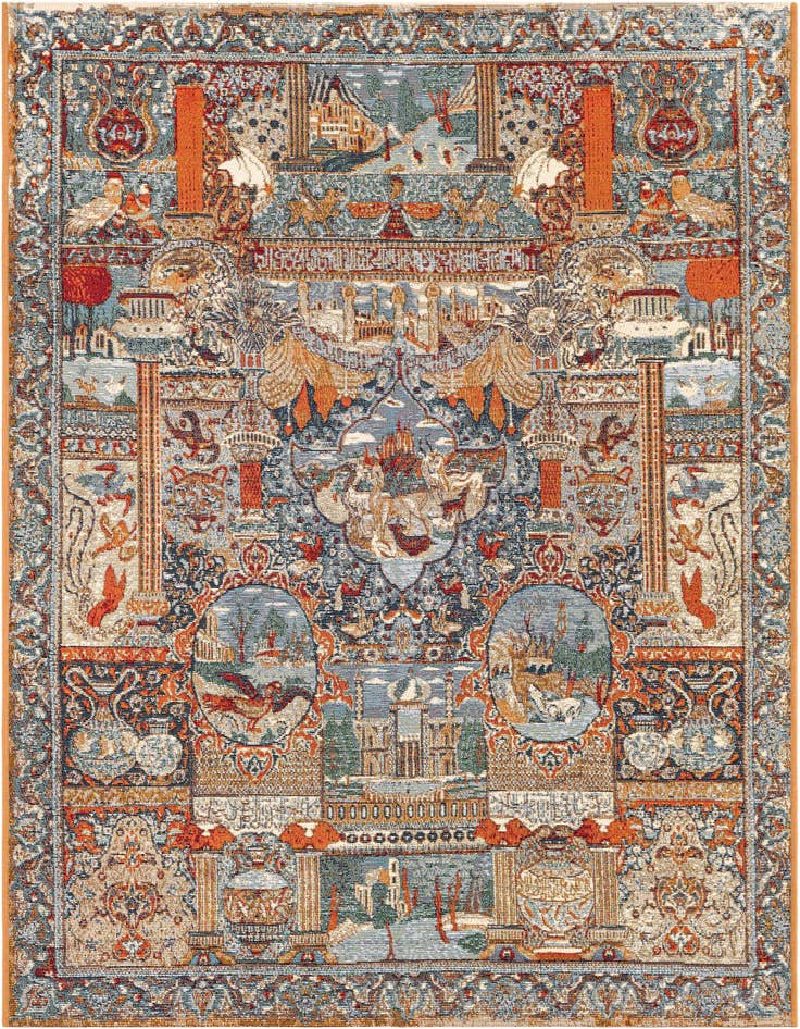 Detail image of 4' x 6' Easy-Clean Traditional Indoor / Outdoor Rug