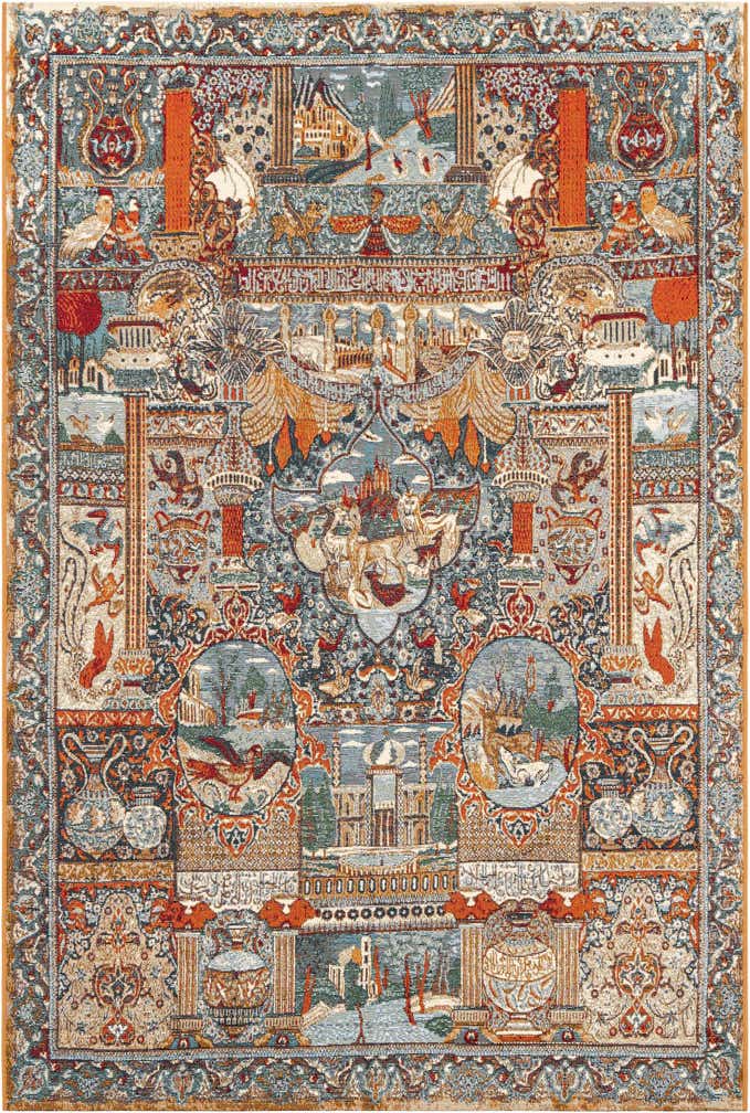 5' 3 x 8' Easy-Clean Traditional Indoor / Outdoor Rug