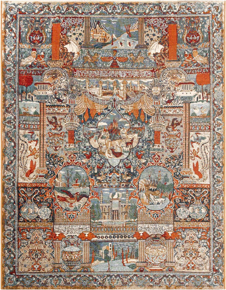 Detail image of 6' x 9' Easy-Clean Traditional Indoor / Outdoor Rug