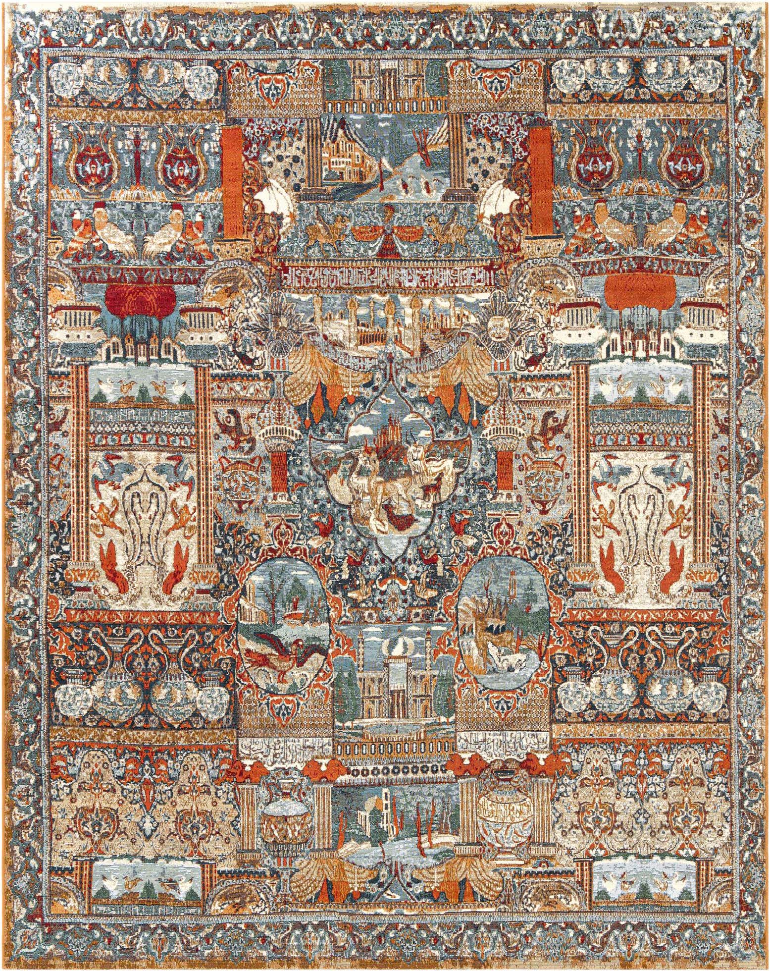 7' 10 x 10' Easy-Clean Traditional Indoor / Outdoor Rug