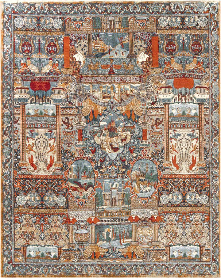 7' 10 x 10' Easy-Clean Traditional Indoor / Outdoor Rug