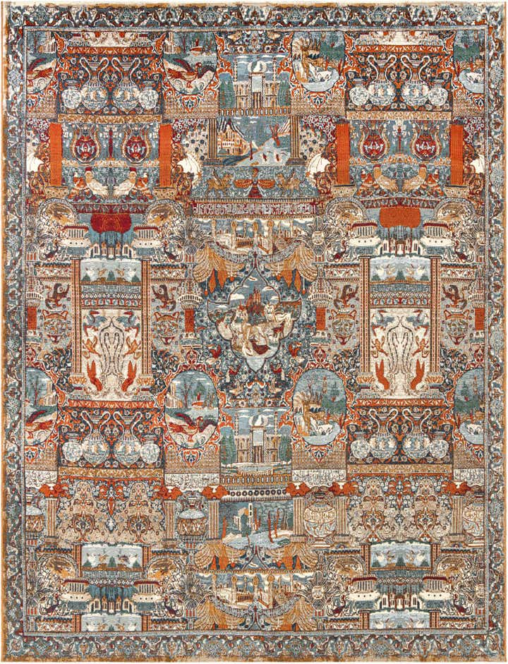 9' x 12' Easy-Clean Traditional Indoor / Outdoor Rug